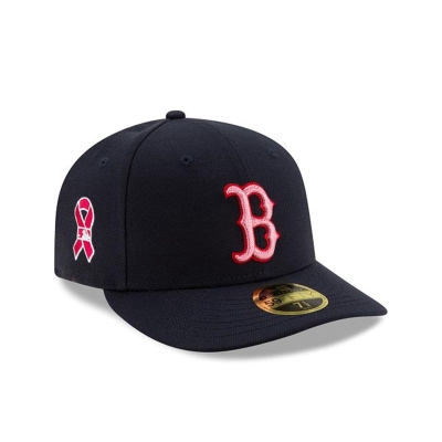 Blue Boston Red Sox Hat - New Era MLB Mother's Day Low Profile 59FIFTY Fitted Caps USA6879250